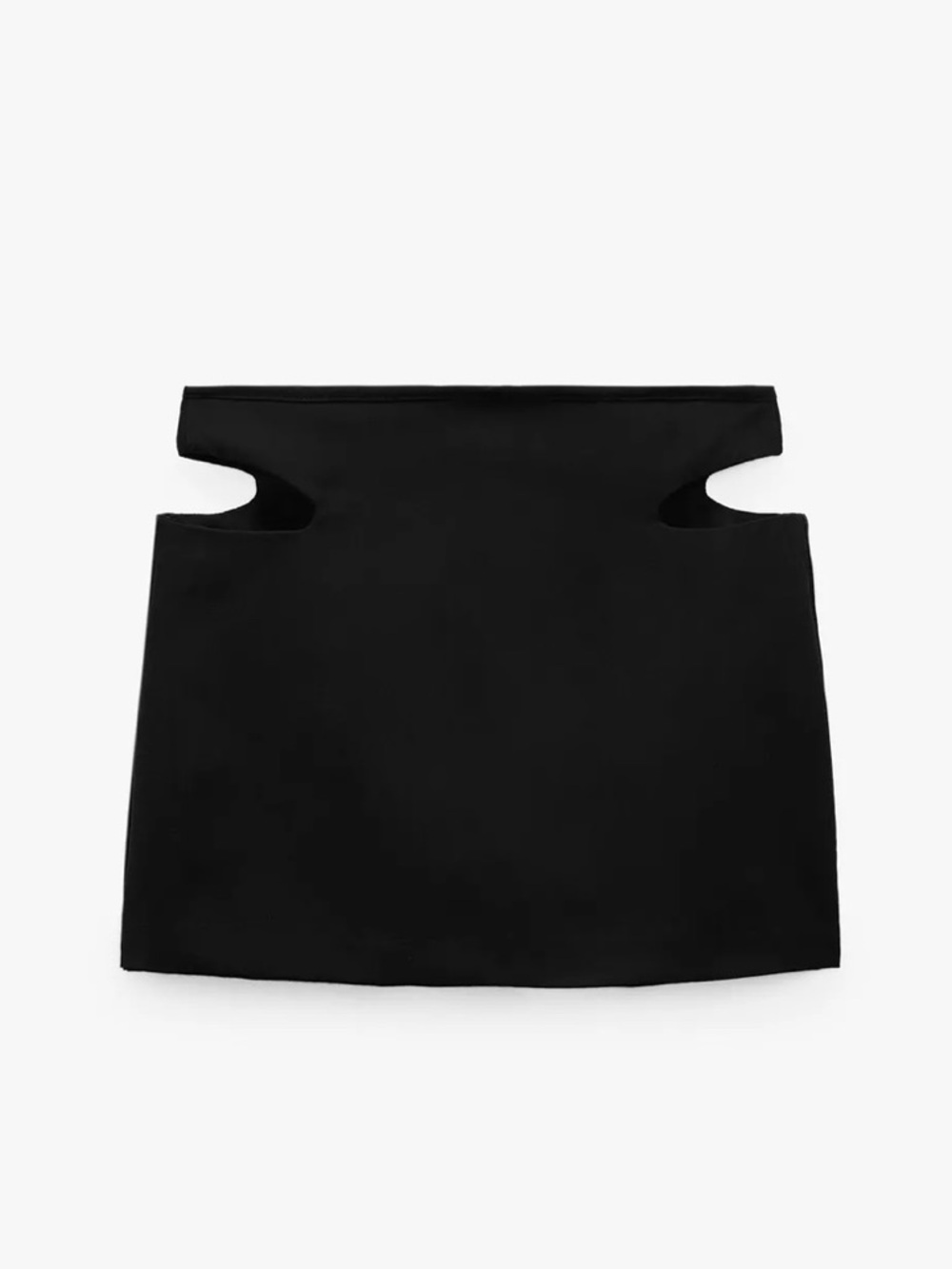 Black Cutout Mini Skirt Zara